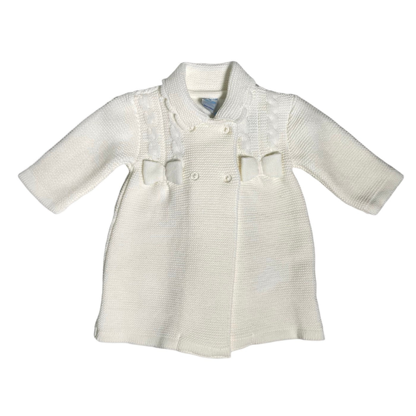 Cappotto Svasato Invernale Panna Neonata SARDON VE302 - SARDON - LuxuryKids