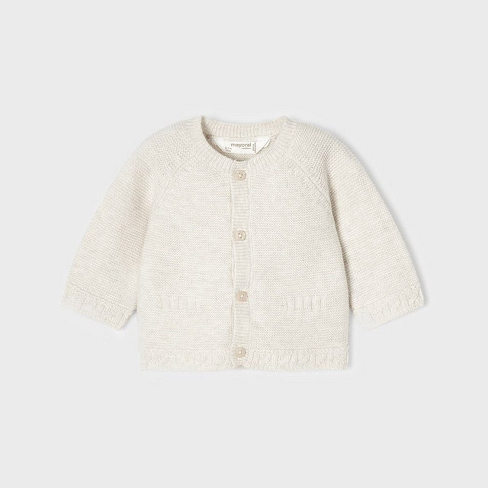 Cardigan In Caldo Cotone Girocollo Neonato MAYORAL 2391 - MAYORAL - LuxuryKids
