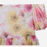 Abito Mezza Manica Stampato In Chiffon Bambina PATACHOU 3633561