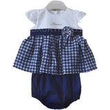 Abitino Con Culotte In Cotone Neonata Ninnaoh E18149 - NINNAOH - LuxuryKids