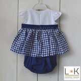 Abitino Con Culotte In Cotone Neonata Ninnaoh E18149 - NINNAOH - LuxuryKids
