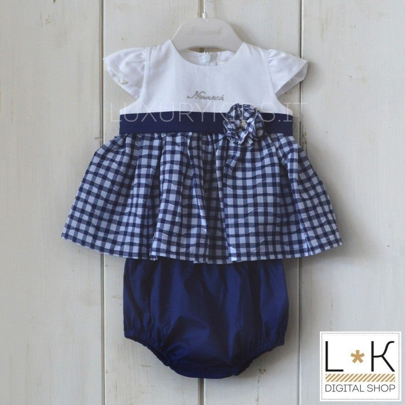 Abitino Con Culotte In Cotone Neonata Ninnaoh E18149 - NINNAOH - LuxuryKids