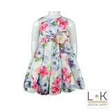Abito Bambina Cerimonia Elegante Floreale Multicolour Mimil’_ 956 - MIMILU' - LuxuryKids