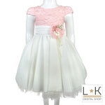 Abito Bambina Cerimonia Elegante Principesco Bianco 935 - MIMILU' - LuxuryKids