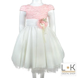 Abito Bambina Cerimonia Elegante Principesco Bianco 935 - MIMILU' - LuxuryKids