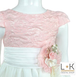 Abito Bambina Cerimonia Elegante Principesco Bianco 935 - MIMILU' - LuxuryKids