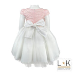Abito Bambina Cerimonia Elegante Principesco Bianco 935 - MIMILU' - LuxuryKids