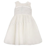 Abito Bambina Cerimonia Elegante Principesco Bianco Sarah Louise 070022-02 - SARAH LOUISE - LuxuryKids
