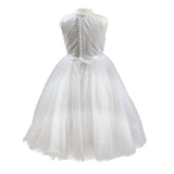 Abito Bambina Cerimonia Elegante Principesco Bianco Sarah Louise 070035 - SARAH LOUISE - LuxuryKids