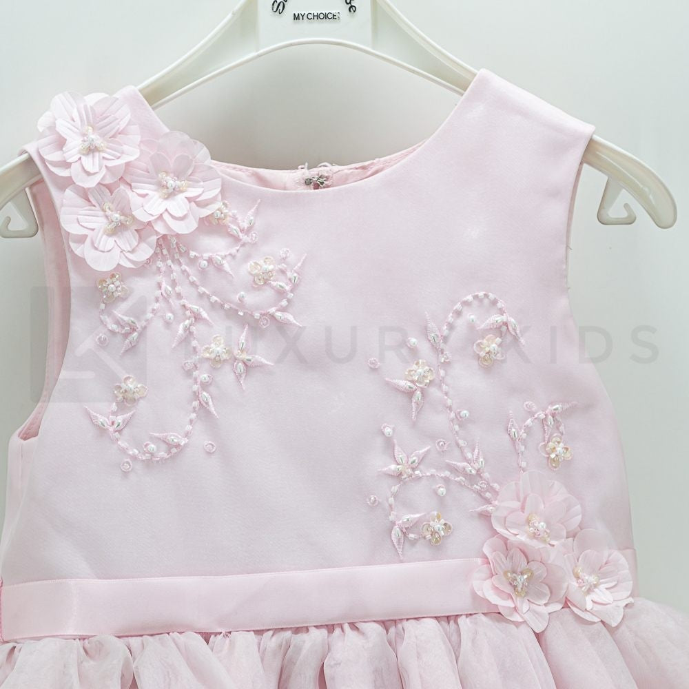 Abito Bambina Cerimonia Elegante Principesco Rosa Sarah Louise 070019 - SARAH LOUISE - LuxuryKids