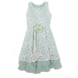 Abito Cerimonia Comunione Elegante Bambina Verde Lesy 028018 - LESY - LuxuryKids