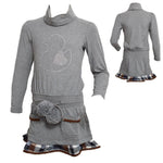 Abito Collo Alto Grigio Bambina Fix Design DN9000 - FIX DESIGN - LuxuryKids