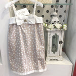 Abito con Bretelle a Pois Bambina Beige Liu Jo K13096 - LIU JO - LuxuryKids