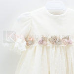 Abito Con Manichetta Elegante In Tulle  E Pizzo Neonata Carmy 2002 - CARMY - LuxuryKids