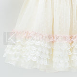 Abito Con Manichetta Elegante In Tulle  E Pizzo Neonata Carmy 2002 - CARMY - LuxuryKids