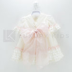 Abito Con Manichetta Elegante In Tulle  E Pizzo Neonata Carmy 2002 - CARMY - LuxuryKids