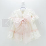 Abito Con Manichetta Elegante In Tulle  E Pizzo Neonata Carmy 2002 - CARMY - LuxuryKids