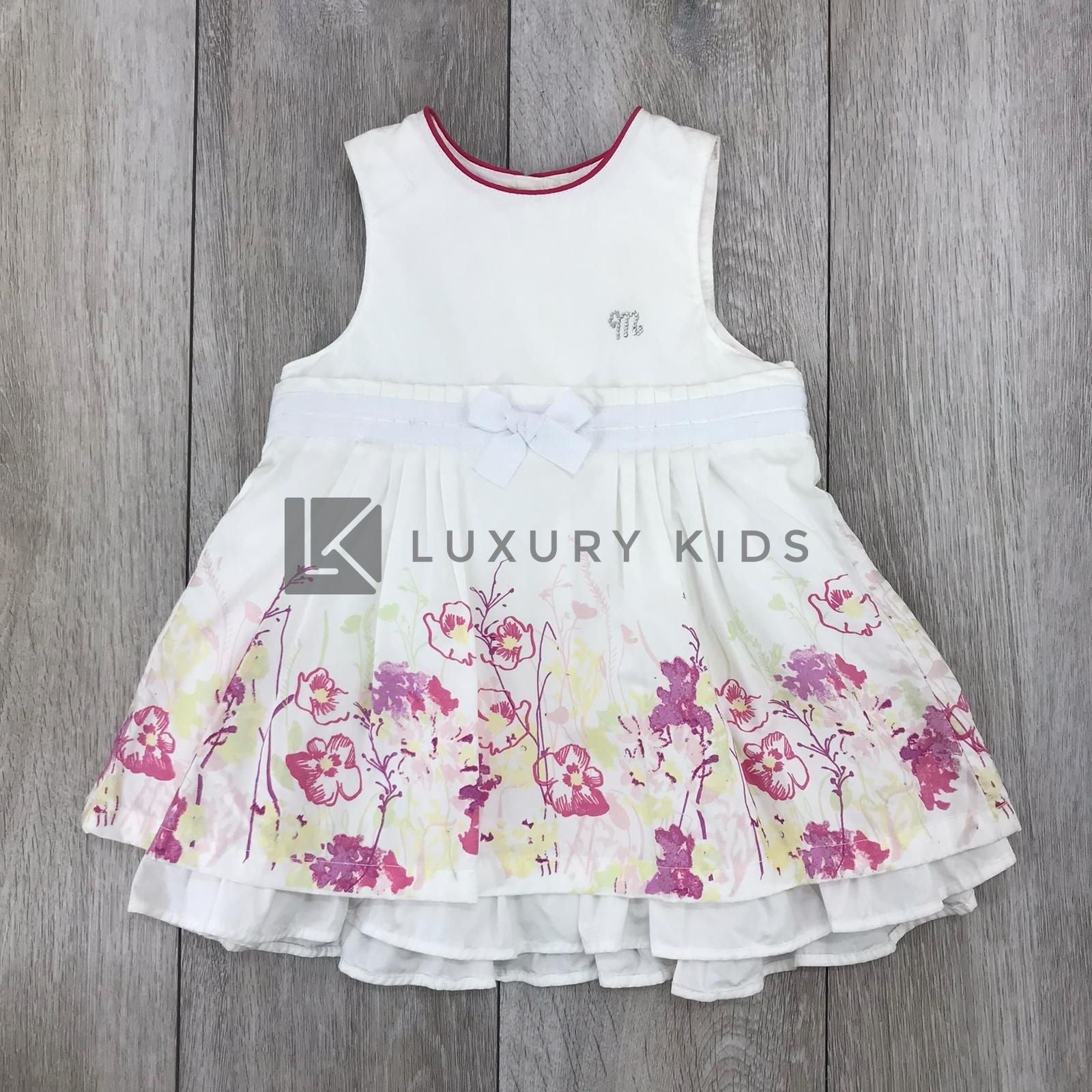 Abito con Stampa a Fiori Neonata Bianco Sarabanda E746 - SARABANDA - LuxuryKids