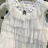Abito di Pizzo Neonata Bianco Liu Jo H13059 - LIU JO - LuxuryKids