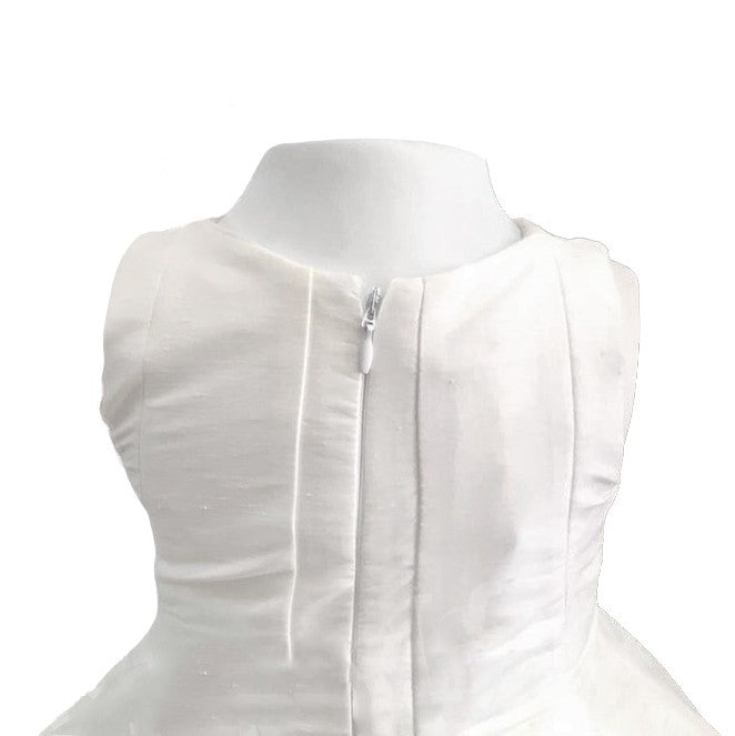 Abito Elegante a Bambolina Bianco-Verde Neonata La sartoria dei piccoli L429 - LA SARTORIA DEI PICCOLI - LuxuryKids