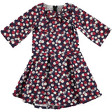 Abito Elegante a Pois Bambina Blu-Rosso Sarabanda R460 - SARABANDA - LuxuryKids