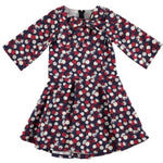 Abito Elegante a Pois Bambina Blu-Rosso Sarabanda R460 - SARABANDA - LuxuryKids
