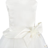 Abito Elegante Cerimonia Bianco Bambina Le Chicche ABR06 - LE CHICCHE - LuxuryKids