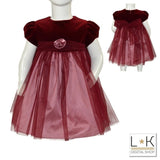 Abito Elegante Cerimonia Bordeaux Neonata Caf 330 - CAF - LuxuryKids