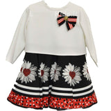 Abito Elegante cerimonia Neonata nero-bianco LOREDANA 7106A - LOLO' - LuxuryKids