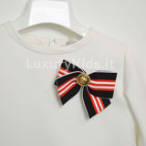 Abito Elegante cerimonia Neonata nero-bianco LOREDANA 7106A - LOLO' - LuxuryKids