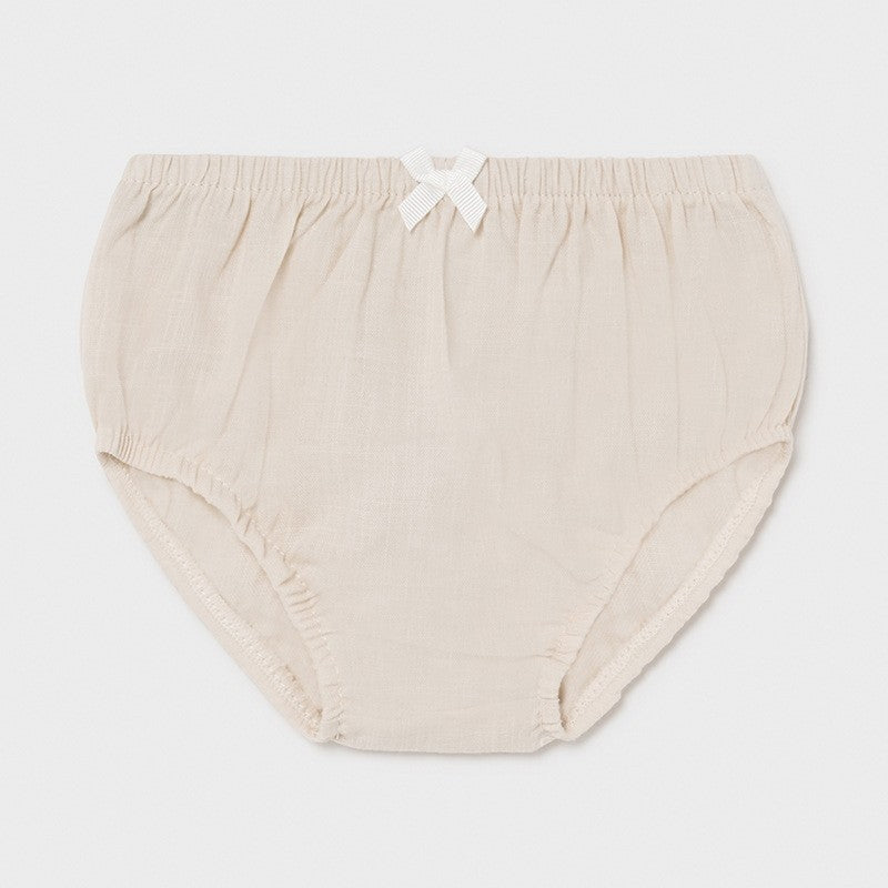 Abito Elegante Con Culotte In Tulle Sabbia Neonata MAYORAL 1823 - MAYORAL - LuxuryKids