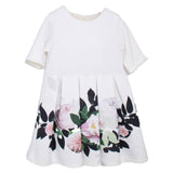 Abito Elegante con Stampa di Fiori Bambina Bianca Patachou 2233820 - PATACHOU - LuxuryKids