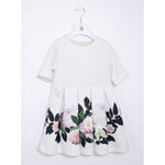 Abito Elegante con Stampa di Fiori Bambina Bianca Patachou 2233820 - PATACHOU - LuxuryKids