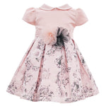 Abito Elegante Da Cerimonia Stampa Floreale Rosa Neonata ISABEL 63060 - ISABEL - LuxuryKids