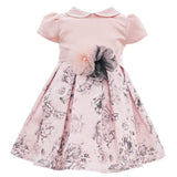 Abito Elegante Da Cerimonia Stampa Floreale Rosa Neonata ISABEL 63060 - ISABEL - LuxuryKids