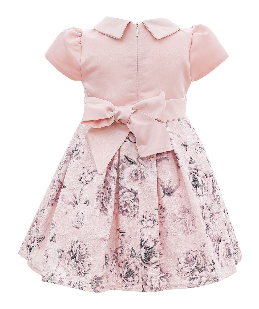 Abito Elegante Da Cerimonia Stampa Floreale Rosa Neonata ISABEL 63060 - ISABEL - LuxuryKids