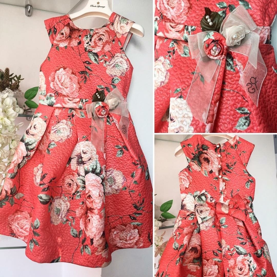 Abito Elegante Floreale Bambina Piccola Speranza PS173029 - PICCOLA SPERANZA - LuxuryKids