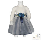Abito Elegante In Lana E Tulle Panna Cerimonia Neonata Caf 350 - CAF - LuxuryKids