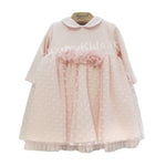 Abito Elegante Rosa con Fiori Rimovibili Neonata Ninnaoh I1847 - NINNAOH - LuxuryKids