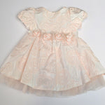 Abito Elegante Rosa in Cotone Neonata Creazioni Luana 2170 - CREAZIONI LUANA - LuxuryKids