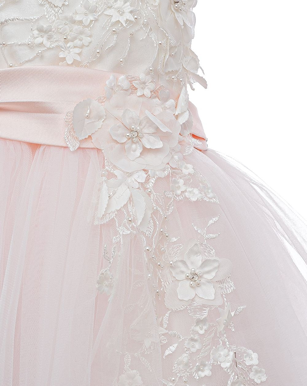 Abito Elegante Smanicato Con Corpetto Ricamato E Gonna In Tulle Neonata Le Petits Enfants ZELIA - LE PETITS ENFANTS - LuxuryKids