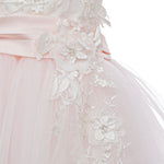 Abito Elegante Smanicato Con Corpetto Ricamato E Gonna In Tulle Neonata Le Petits Enfants ZELIA - LE PETITS ENFANTS - LuxuryKids