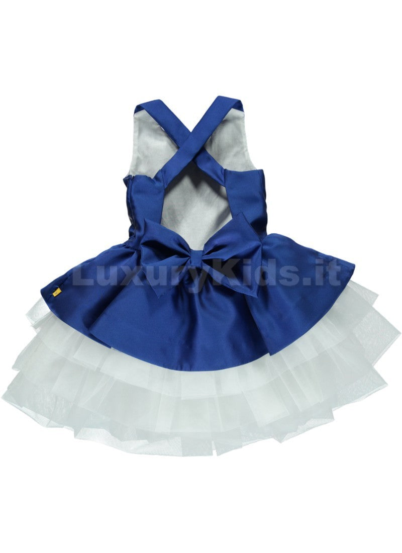 Abito Estivo ballerina Chic Bambina  Blu Cobalto Chua V11MG - CHUA - LuxuryKids
