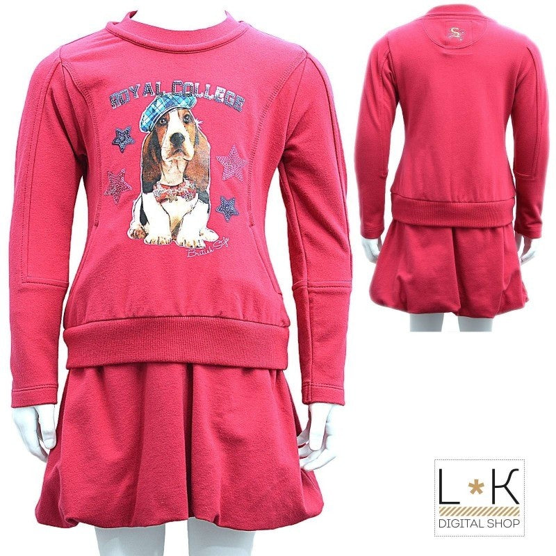 Abito Fucsia Bambina Sarabanda D420 - SARABANDA - LuxuryKids