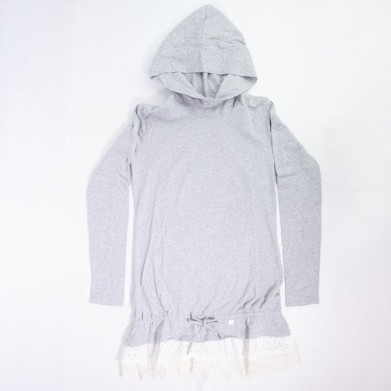 Abito In Caldo Cotone Grigio Bambina Take Two A00303 - TAKE TWO - LuxuryKids