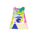Abito in Cotone Smanicato con Stampa Bambina Multicolour Fun&Fun FNJDR8770 - FUN&FUN - LuxuryKids