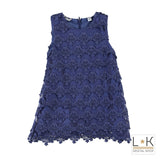 Abito in Macramè Neonata Blu Sarabanda M223 - SARABANDA - LuxuryKids