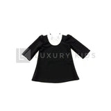 Abito In Maglia Con Finta Camcia Sottostante Nero Bambina Alexia AL5004R - ALEXIA - LuxuryKids