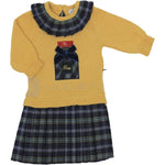 Abito in maglia con gonna Scozzese Neonata A&J 532 - A&J - LuxuryKids