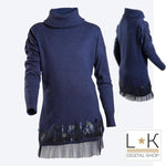 Abito In Misto Lana Blu Bambina Fun&Fun FUNJDR3273 - FUN&FUN - LuxuryKids